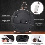 Analog Alarm Clock,Battery Powered Desk Clocks with Night Light,Silent Non Ticking,Retro Simply Design Alarm Clocks for Living Room, Bedroom, Bedside,Dormitory,Decor,Gift (White) - Image 6