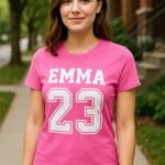 Ladies Customized Fan Tee Shirt, Design Your Own by Uploading Photos, Text, Logos Or Any Design, Custom Gifts - Image 6