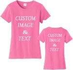 Ladies Customized Fan Tee Shirt, Design Your Own by Uploading Photos, Text, Logos Or Any Design, Custom Gifts - Image 8