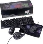 Gaming LED Keyboard Mouse Headset and Mousepad Bundle, CHONCHOW Wired Rainbow LED Light Up Gaming Keyboard Mouse Headset, Value 4 in 1 Game Set for Xbox PS4 PS5 PC Laptop Gamer - Image 9