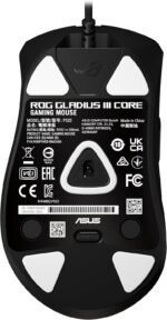 ASUS ROG Gladius III Core Wired Gaming Mouse – Right-Handed Ergonomic, 72g, 12K DPI, ROG Paracord, Push-Fit Switch Sockets/Hot-Swappable Switches, Gear Link Web-Based Configuration, PC/Mac Support - Image 7