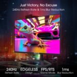 New! Sceptre 24.5-inch Gaming Monitor 240Hz 1ms DisplayPort x2 HDMI x2 100% sRGB AMD FreeSync Premium Build-in Speakers, Machine Black 2026 (E255B-FWD240 Series) - Image 5