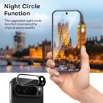 OMOTON 3+2 Pack for Google Pixel 9 Pro XL Screen Protector 6.8 Inch, 3 Tempered Glass Film & 2 Camera Lens Protector, Bubble-free, HD Clear, Not for 9 Pro/ 9 - Image 8