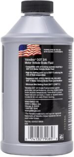 Valvoline DOT 3 & 4 Synthetic Brake Fluid with High Boiling Point, Corrosion Protection, Vapor Lock Resistance, Compatible with ABS, Disc and Drum Brake Systems, 12oz - Image 3