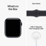 Apple Watch Series 8 [GPS + Cellular, 45mm] - Midnight Aluminum Case with Midnight Sport Band, M/L (Renewed) - Image 7