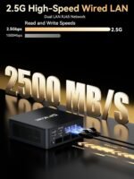 GMKtec M6 Ultra Gaming Mini PC Ryzen 7640HS (Upgraded 6600H/ 6800U), 32GB RAM DDR5 1TB SSD Dual NIC LAN 2.5GbE Desktop Computers Office Home, Triple 4K Display, WiFi 6, USB4, BT 5.2, DP, HDMI 2.0 - Image 5