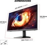 KOORUI 24" Gaming Monitor, 240Hz 1ms Fast IPS, FHD HDR400 Display, 90% DCI-P3 Color Gamut, Adaptive Sync, Ultra Slim Frame, VESA Mountable, HDMI 2.0, DP 1.4 - Image 9