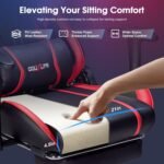 7-Point Massage Gaming Chair, 175° Gaming Recliner with Footrest Ergonomic Computer Office Chair High Back Video Game Chair with Lumbar Support, Upgraded Version, Red - Image 7