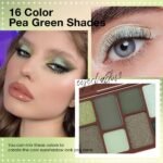 AMY'S DIARY 16 Color Nude light dark Brown Green Eye shadow Palette Makeup, Long Lasting, and Highly Pigmented. Waterproof camo Green eyeshadow palatte for woman - Image 4