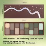 AMY'S DIARY 16 Color Nude light dark Brown Green Eye shadow Palette Makeup, Long Lasting, and Highly Pigmented. Waterproof camo Green eyeshadow palatte for woman - Image 5
