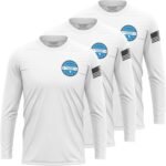 3 Pack Custom Dry Fit Long Sleeve Shirts for Men, Add Your Custom Logo Front & Back Printing, Moisture Wicking Sun Protection UV Workwear T-Shirts Black - Image 3