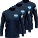 3 Pack Custom Dry Fit Long Sleeve Shirts for Men, Add Your Custom Logo Front & Back Printing, Moisture Wicking Sun Protection UV Workwear T-Shirts Black - Image 4