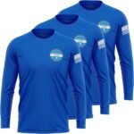 3 Pack Custom Dry Fit Long Sleeve Shirts for Men, Add Your Custom Logo Front & Back Printing, Moisture Wicking Sun Protection UV Workwear T-Shirts Black - Image 5