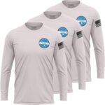 3 Pack Custom Dry Fit Long Sleeve Shirts for Men, Add Your Custom Logo Front & Back Printing, Moisture Wicking Sun Protection UV Workwear T-Shirts Black - Image 7