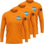 3 Pack Custom Dry Fit Long Sleeve Shirts for Men, Add Your Custom Logo Front & Back Printing, Moisture Wicking Sun Protection UV Workwear T-Shirts Black - Image 8