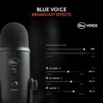 Logitech Creators Blue Yeti USB Microphone for PC, Mac, Gaming, Recording, Streaming, Podcasting, Studio and Computer Condenser Mic with Blue VO!CE effects, 4 Pickup Patterns, Plug and Play - Blackout - Image 4