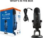 Logitech Creators Blue Yeti USB Microphone for PC, Mac, Gaming, Recording, Streaming, Podcasting, Studio and Computer Condenser Mic with Blue VO!CE effects, 4 Pickup Patterns, Plug and Play - Blackout - Image 10