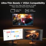 KOORUI 24" Gaming Monitor,180Hz 1ms Fast IPS Monitor, 1440P HDR400 Display, 90% DCI-P3 Color Gamut, Adaptive Sync, Slim Frame, VESA Mountable, HDMI 2.0, DP 1.4, G2421V - Image 8