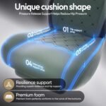 Dowinx Gaming Chair with Heated Massage Lumbar Support,Big and Tall Fabric Gaming Chairs for Adults with Footrest, Ergonomic Computer Game Chair with Poket Spring Cushions, 350lbs, Green - Image 6