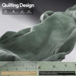 Dowinx Gaming Chair with Heated Massage Lumbar Support,Big and Tall Fabric Gaming Chairs for Adults with Footrest, Ergonomic Computer Game Chair with Poket Spring Cushions, 350lbs, Green - Image 9