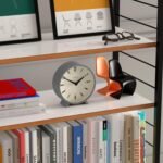 JONES CLOCKS® Venus Desk Clock | Modern Round Design | Gray | Stylish Retro Look for Shelf, Table, Mantel or Bedside - Image 6