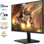 KOORUI Computer Monitor 22 Inch PC Gaming Full HD 1080P 100Hz VA Panel LCD Display with Adpitive sync (HDMI/VGA/VESA 100x100mm/Audio Out) - Image 3