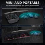 CHONCHOW One Handed Gaming Keyboard, 35 Keys, Rainbow LED, Wired USB, Ergonomic with Wrist Rest, Mini Portable, PS4/PS5/Xbox/PC/Laptop Compatible - Image 3