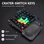 CHONCHOW One Handed Gaming Keyboard, 35 Keys, Rainbow LED, Wired USB, Ergonomic with Wrist Rest, Mini Portable, PS4/PS5/Xbox/PC/Laptop Compatible - Image 4