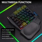 CHONCHOW One Handed Gaming Keyboard, 35 Keys, Rainbow LED, Wired USB, Ergonomic with Wrist Rest, Mini Portable, PS4/PS5/Xbox/PC/Laptop Compatible - Image 7