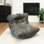 Big Joe Roma Gaming Bean Bag Chair for Kids, Teens, Adults, Shadow Graphite Vintage Suede, 3 Foot Lightweight Refillable - Image 3