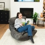 Big Joe Roma Gaming Bean Bag Chair for Kids, Teens, Adults, Shadow Graphite Vintage Suede, 3 Foot Lightweight Refillable - Image 5