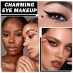 5PCS Liquid Winged Eyeliner Stamp Pen Set - Double-headed Black Eye Liner Pencil - Long-lasting Waterproof Stamp Eyeliner Set for Eye Makeup - Star, Heart, Flower, Butterfly, Triangle - Image 7