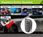 BANVIE Car Keyless Entry System, Car Central Power Door Lock with 4 Button Remote Control Transmitter, Electrical Anti-Theft installations for Vehicles - Image 3