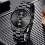 GOLDEN HOUR Fashion Business Mens Watches with Stainless Steel Waterproof Chronograph Quartz Watch for Men, Auto Date - Image 5