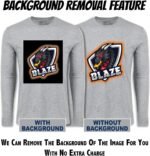 Custom Long Sleeve T-Shirts | Personalized Design Your Own Shirts Unisex Male Female with Digital Printing - Image 4