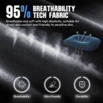 Dowinx Fabric Gaming Chair, Ergonomic Computer Chair with Footrest and Pocket Spring Cushion, Height Adjustable Video Gamer Chair with Lumbar Support for Adults, Black - Image 4