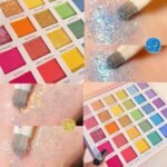 30 Color Rainbow Eyeshadow Palette Highly Pigmented Mattes Glitter Shimmers Eye Shadow Palettes Blendable Long Lasting Waterproof Colorful Professional Makeup Palette Gift Set - Image 3