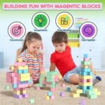 45PCS Magnetic Blocks - Toddler Girl Toys, Magnet Building Blocks, STEM Sensory Outdoor Autism Toys for 3-5 Year Old Boys & Girls, Magnetic Cubes Classroom Must Haves for Kids Ages 3+ - Image 7
