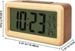 everwood Wooden Digital Battery Operated Alarm Clocks for Bedrooms, Beside, Table, Desk - Image 3