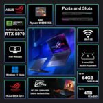 ASUS ROG Strix G18 G814 Gaming Laptop 18" 2.5k (2560x1600) 240Hz (100% DCI-P3, 3ms) AMD 16-core Ryzen 9 9955HX (Beats i9-14900HX) 64GB RAM 2TB SSD GeForce RTX 5070 RGB Backlit WiFi6E Win11 ICP Hub - Image 3