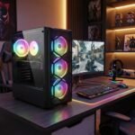 STGAubron Gaming PC Desktop, Intel Core i7 up to 3.9G, Radeon RX 580 8G, 16GB RAM, 512GB SSD, WiFi 6, BT 5.0, RGB Fan x 4, Windows 11 Home - Image 5
