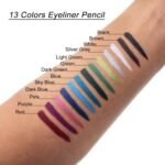 13 Colors Eyeliner Pencil Colorful Eye Shadow Pencil Eyebrow Pen Glitter Matte for Women Eye&Lip Liner Professional Eye Makeup - Image 3
