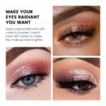 KYDA 10 Colors All Glitter Eyeshadow Palette, Sparkling Sequin Eyeshadow, Shiny Pearl Powder Eye Shadow, Multicolor Glitters Eyes Makeup, Pink Glitters Eyeshadsow Palette, Glitter Eyes Color - Image 6