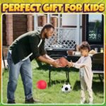 Sports Balls for Kids & Toddlers - (Pack of 4) 5-inch Sports Set Includes Football, Small Size Soccer, Basketball, and Playground Balls, Fun Indoors & Outdoor Toys (Hand Pump Included) - Image 4