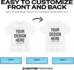 Custom T-Shirt – Design Your Own Shirt with Text, Photo or Logo – Personalized Printed Cotton Tee for Men & Women - Image 3