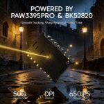 MAMBASNAKE M2 Carbon Fiber Wireless Gaming Mouse,PAW3395PRO 40K DPI Optical Sensor,41g Ultra Lightweight Ergonomic,Programmable Buttons BT/2.5Ghz/Wired Mice Computer Accessories for PC/Mac-Black - Image 4