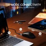 MAMBASNAKE M2 Carbon Fiber Wireless Gaming Mouse,PAW3395PRO 40K DPI Optical Sensor,41g Ultra Lightweight Ergonomic,Programmable Buttons BT/2.5Ghz/Wired Mice Computer Accessories for PC/Mac-Black - Image 7