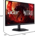 Acer Nitro 24.5” Gaming Monitor | Full HD 1920 x 1080 | IPS | ZeroFrame | AMD FreeSync Premium | 200Hz Refresh Rate | Up to 0.5ms | sRGB 99% | 1 x Display Port 1.2 and 2 x HDMI 2.0 | KG251Q X3biip - Image 11