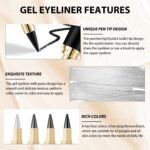Ayky Long Wear Gel Eyeliner - Natural Black, Waterproof & Smudge-Proof Matte Gel Eyeliner (04# Black) - Image 6