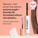Honest Beauty 2-in-1 Extreme Length Clean Mascara + Lash Primer | Lengthening + Volumizing | Cruelty Free + Safe for Sensitive Eyes | Black, .27 fl oz - Image 3